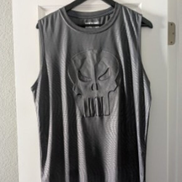 MARVEL The Punisher, 3D shield logo, Men's Muscle Tank - Picture 1 of 5